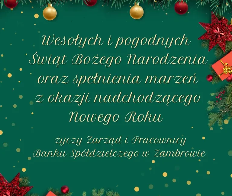 Baner Życzenia Świąteczne